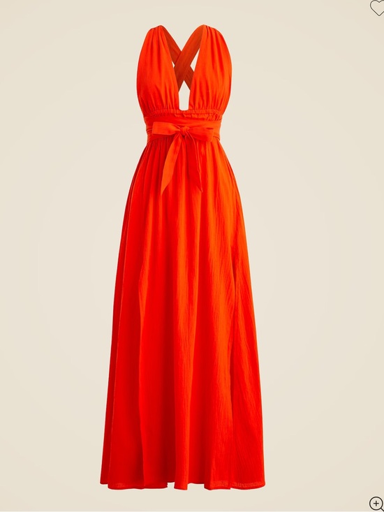 J. Crew Dresses & Skirts - J. Crew Vibrant Red Beach Cotton Halter Dress NWOT Top Rated